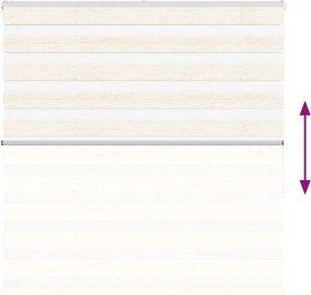 vidaXL Ζέβρα τυφλή μπεζ μάρμαρο Πλάτος υφάσματος 140,9 εκ. Πολυεστέρας