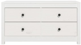 vidaXL Βοηθητικό Ντουλάπι Λευκό 100x40x54 εκ. από Μασίφ Ξύλο Πεύκου