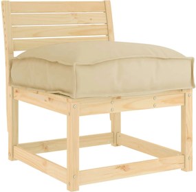 vidaXL Μαξιλάρι Ύφασμα Όξφορντ Μπεζ 50 x 50 x 12 cm