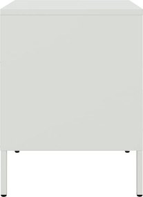vidaXL Κομοδίνο Λευκό 36x39x50,5 εκ. από Χάλυβα