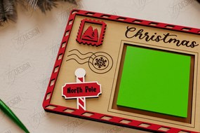 Σετ των 3 Intra απο ξύλο plywood 3mm-4mm πάχος Θήκη για σημειωματάρια Χριστουγέννων |Διακόσμηση διακοπών Δίασταση 15x15 cm INTRAFABR-109844346