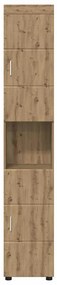 vidaXL Ντουλάπι Μπάνιου με πόρτα TULUM artisan δρυς 37 x 31.5 x 203 εκ