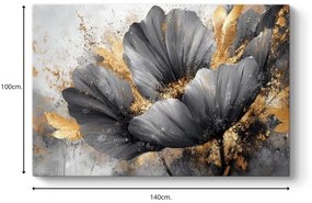 Πίνακας σε καμβά &quot;Flowers Whispering in the Night&quot; Megapap ψηφιακής εκτύπωσης 140x100x3εκ.