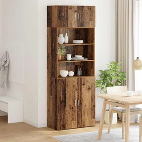 vidaXL Ντουλάπι αποθήκευσης Παλιό Ξύλο 80 x 42,5 x 225 εκ