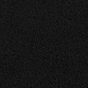 Πατάκια Σκάλας Αντιολισθητικά Ορθογώνια 15 τεμ. Μαύρα 60x25 εκ. - Μαύρο