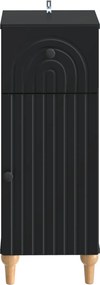 vidaXL Ντουλάπι Αποθήκευσης Μπάνιου ALKMAAR Μαύρο 30 x 31 x 80 εκ.