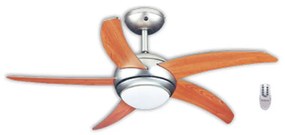 Primo PRCF-80285 Ανεμιστήρας Οροφή 44'' 110εκ. Με Τηλεχειριστήριο 1 Φως 5 Φτερά Κερασί