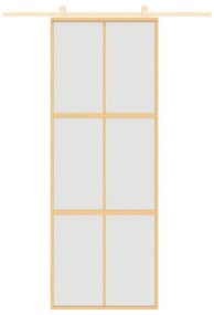 Συρόμενη Πόρτα Χρυσή 76 x 205εκ. από Αμμοβολή ESG και Αλουμίνιο - Χρυσό