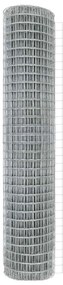 vidaXL Φράχτης με Στήλες. Ασημί 1.6 x 10 m Ατσάλι