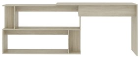 vidaXL Γραφείο Γωνιακό Sonoma Δρυς 200 x 50 x 76 εκ. από Επεξ. Ξύλο