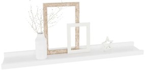 vidaXL Ράφια Τοίχου 4 τεμ. Γυαλιστερό Λευκό 60 x 9 x 3 εκ.Λευκά