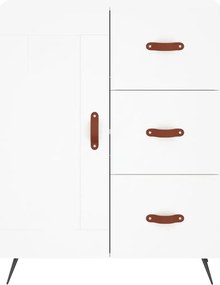 vidaXL Ντουλάπι Λευκό 69,5x34x180 εκ. από Επεξεργασμένο Ξύλο