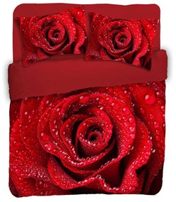 Σεντόνια Σετ 4Τμχ. Σχ. Πάσιον Red Viopros Queen Size 240x260cm 100% Cotton