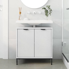vidaXL Ντουλάπα Νιπτήρα Mπάνιου Λευκό 60,5 x 33,5 x 61 εκ