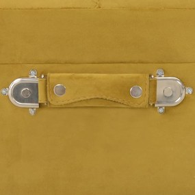 Σκαμπό με Αποθηκευτικό Χώρο Μουσταρδί Κίτρινο 40 εκ. Βελούδινο - Κίτρινο
