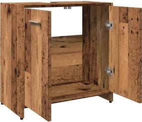 vidaXL Ντουλάπι Νιπτήρα Μπάνιου Παλιό Ξύλο 60x33x60 εκ