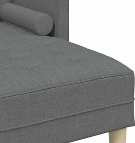 vidaXL Σετ Καναπέ με μαξιλάρι Σκούρο Γκρι Πολυεστέρας