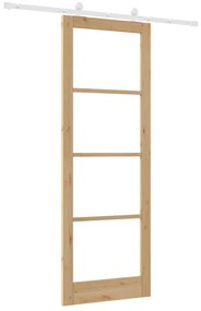 vidaXL Συρόμενη Πόρτα ORKDAL Καφέ 83 x 232 εκ. Ξύλο και μέταλλο