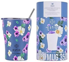 Estia Θερμός Coffee Mug Save The Aegean 350ml Garden Blue 01-16883