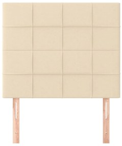 vidaXL Κεφαλάρι Κρεμ Ύφασμα 100x5x118/128 εκ.