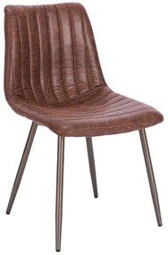 Καρέκλα Stripes 03-1117 48x56x80cm Brown