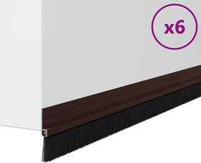 vidaXL Αυτοκόλλητες σφραγίδες πόρτας 6 pcs Καφέ 100 cm
