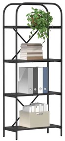 vidaXL Ράφι Βιβλίων Μαύρη δρυς 60 x 30 x 146 εκ Επεξεργασμένο ξύλο