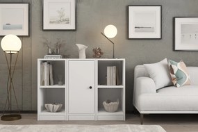 Stewehome Κονσόλα με ράφι και ντουλάπι με συρτάρια Λευκό 98x40x72 cm