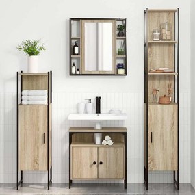vidaXL Σετ Επίπλων Μπάνιου 4 pcs Δρύς Sonoma Επεξεργασμένο ξύλο
