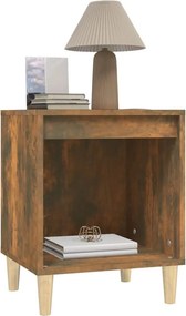 vidaXL Κομοδίνα 2 τεμ. Καπνιστή Δρυς 40 x 35 x 50 εκ.