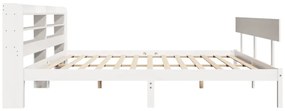 vidaXL Σκελετός Κρεβ. Χωρίς Στρώμα Λευκό 180x200 εκ Μασίφ Πεύκο