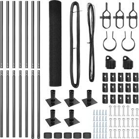 vidaXL Στύλος Περιφράξεων Γκρι 10 x 1,2 μ (12 x 12 χιλ. πλέγμα)