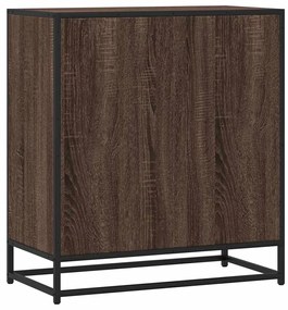 vidaXL Sideboard καφέ δρυς 68x35x76 cm Κατασκευασμένο ξύλο και μέταλλο