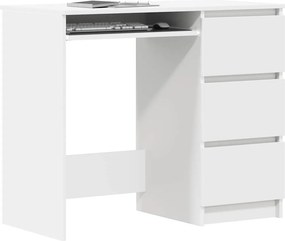 vidaXL Γραφείο Λευκό 90 x 45 x 76 εκ. από Επεξ. Ξύλο