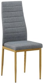 Καρέκλα Jetta ΕΜ966F,116 Grey 40x50x95 cm Σετ 6τμχ Μέταλλο,Ύφασμα