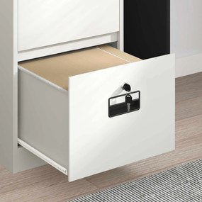 vidaXL Ντουλάπι αποθήκευσης 2 pcs Λευκός 80 x 40 x 200 εκ Ατσάλι