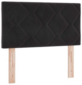 vidaXL LED Κεφαλάρι με φώτα λωρίδας LED Geometric Μαύρο 80 cm Βελούδο