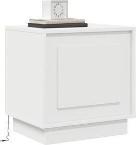 vidaXL Κομοδίνο 2 pcs Λευκό 44 x 34,5 x 45 εκ Επεξεργασμένο ξύλο