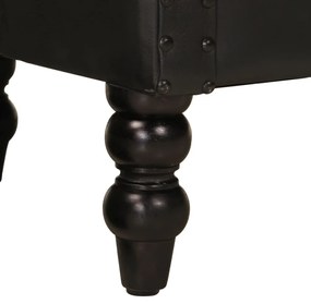 vidaXL Πολυθρόνα Μαύρη από Γνήσιο Δέρμα Κατσίκας