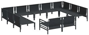 vidaXL Σετ Καναπέ Κήπου 11 pcs Ανθρακί Ατσάλι