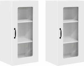 vidaXL Πάνελ πλυντηρίου πιάτων Kalmar 2 pcs Λευκό 40 x 31 x 80 εκ.