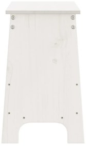 Παγκάκι Χολ Λευκό 60x28x45 εκ. από Μασίφ Ξύλο Πεύκου - Λευκό