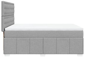 ΚΡΕΒΑΤΙ BOXSPRING ΜΕ ΣΤΡΩΜΑ ΑΝΟΙΧΤΟ ΓΚΡΙ 140X190 ΕΚ. ΥΦΑΣΜΑΤΙΝΟ 3293977