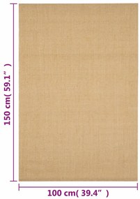 vidaXL Χαλί 100 x 150 εκ. από Φυσικό Σιζάλ
