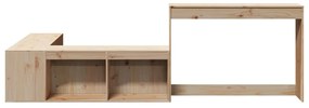 vidaXL Κομοδίνο με Γραφείο 232x122x75 εκ. από Μασίφ Ξύλο Πεύκου