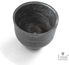 FOSSIL Bucket Marble MR42-410 Επιτραπέζιος Μαρμάρινος Νιπτήρας Grey Ø 42εκ