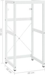 vidaXL Έπιπλο Μπάνιου Λευκό 40 x 38 x 83 εκ. Σιδερένιο