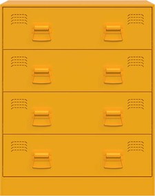 vidaXL Ντουλάπι Μουσταρδί 67x39x83 εκ. από Ατσάλι