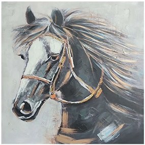 Πίνακας Καμβάς Horse 108-124-046 100x3x100cm Multi Square Καμβάς