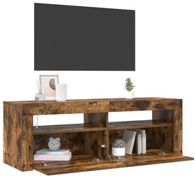 vidaXL Έπιπλο Τηλεόρασης με LED Καπνιστή Δρυς 120 x 35 x 40 εκ.